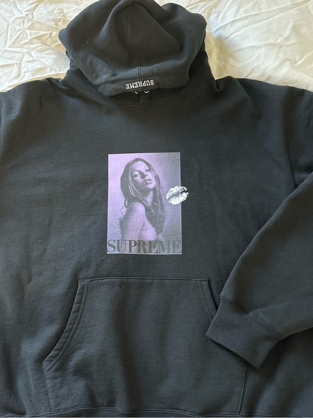 Supreme Kate Moss Black Graphic Hoodie - Women's Sweatshirt